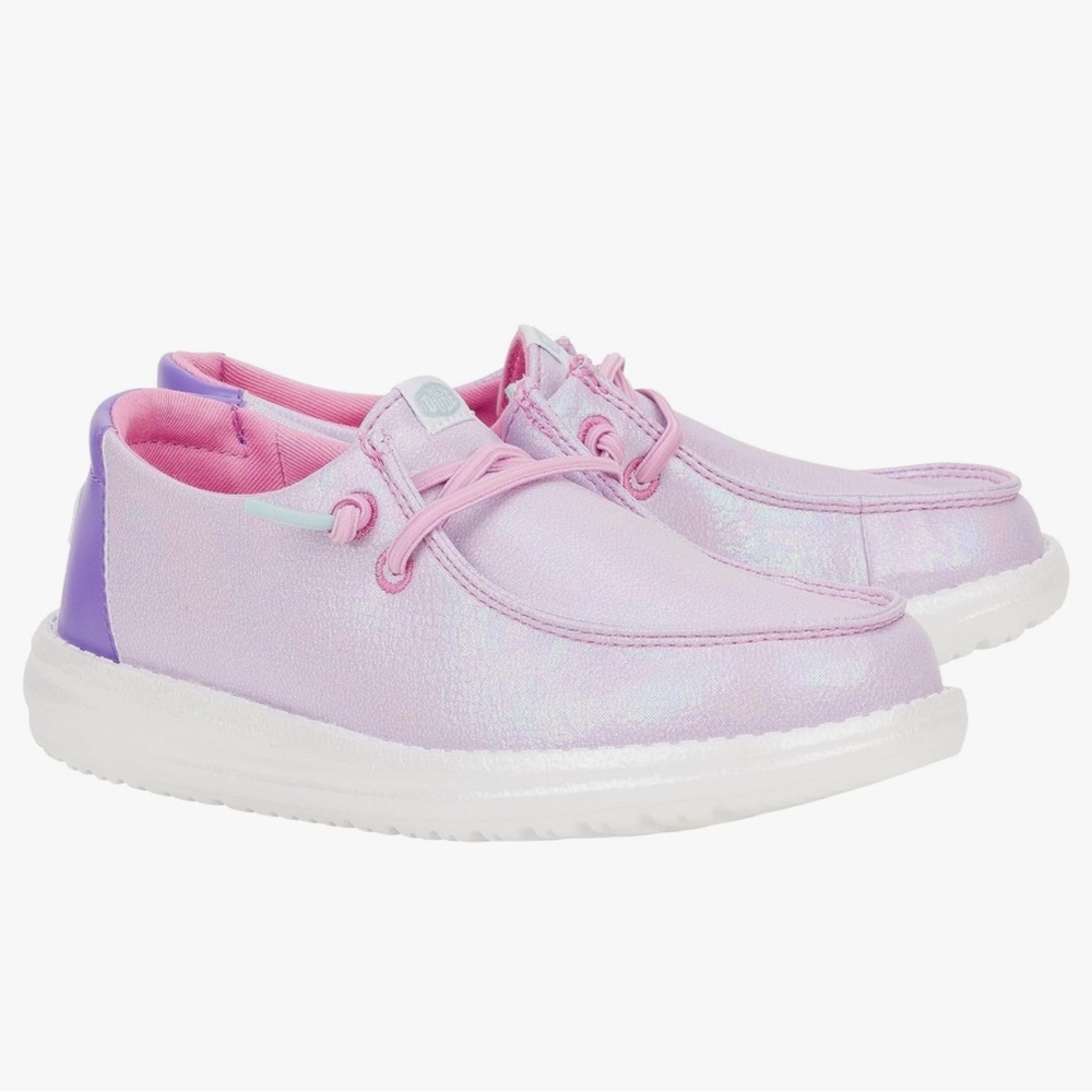 Hey Dude Kids Wendy Iridescent Sparkle Little Kid/Big Kid Loafers EUC